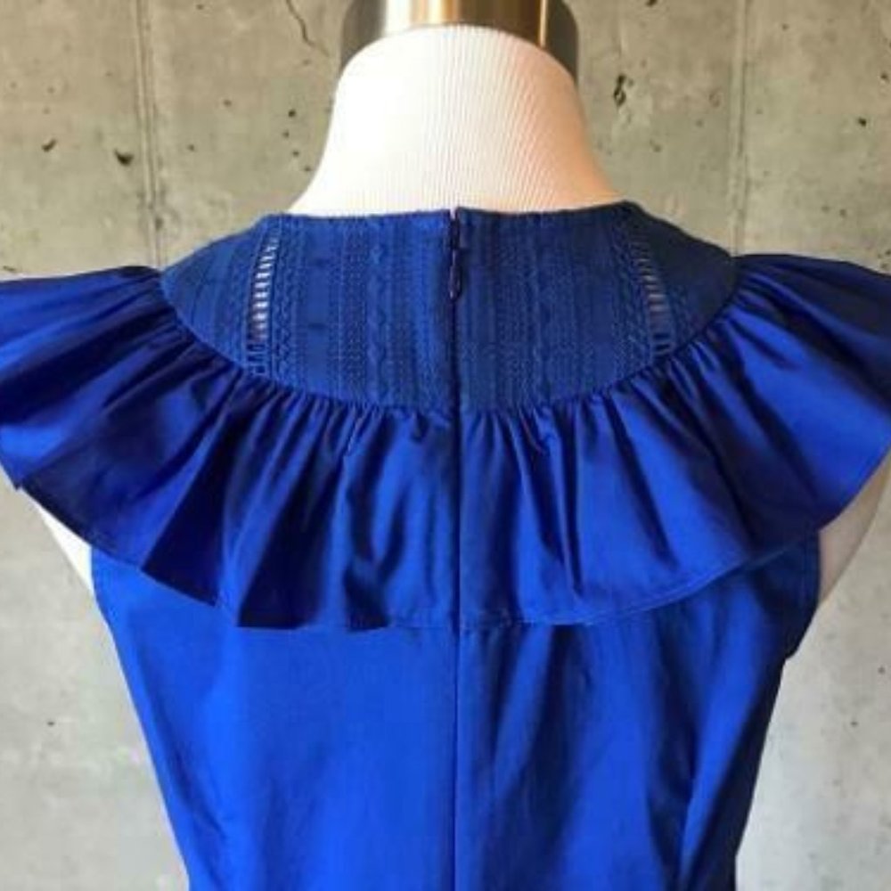 J.Crew $88 Ruffle-Neck Dress G8385 - Picture 4 of 6